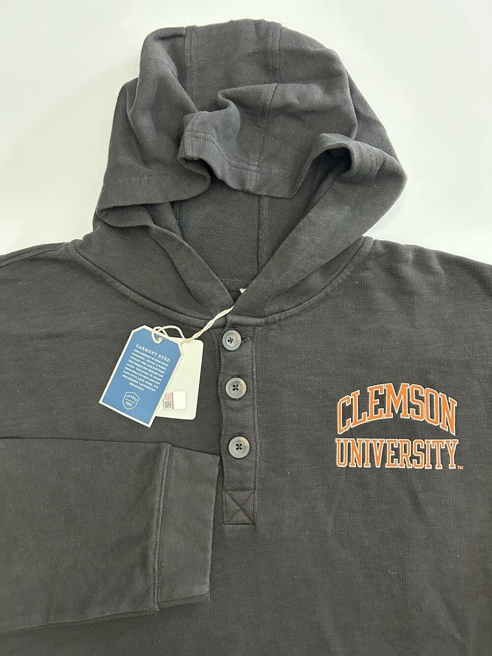 League Collegiate Clemson University Vintage Washed Fleece Hoodie Men’s 2XL NWT